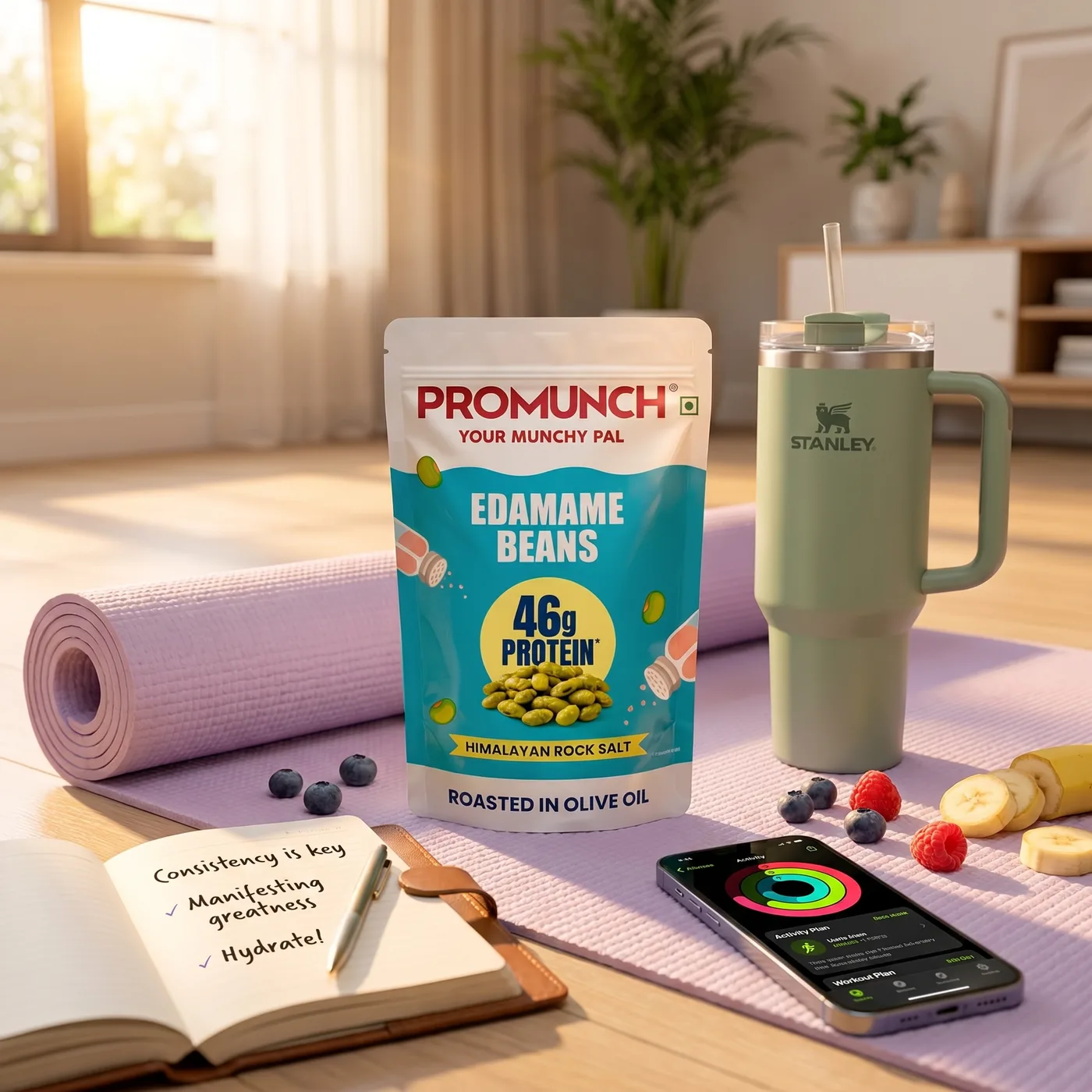 Promunch Edamame — AI-generated by Oltaflock Studio