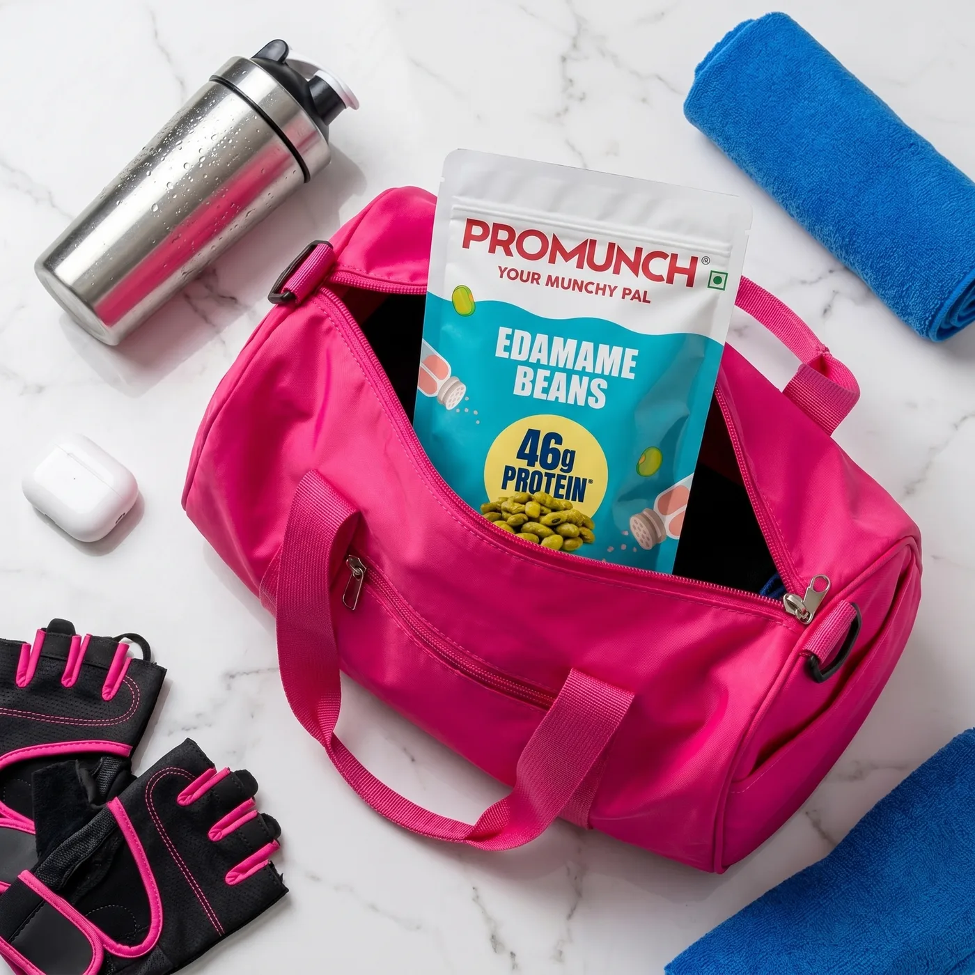 Promunch Edamame — AI-generated by Oltaflock Studio