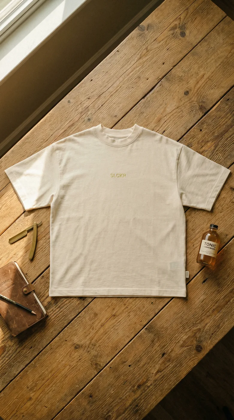SLCKR Shop Tee — AI-generated by Oltaflock Studio